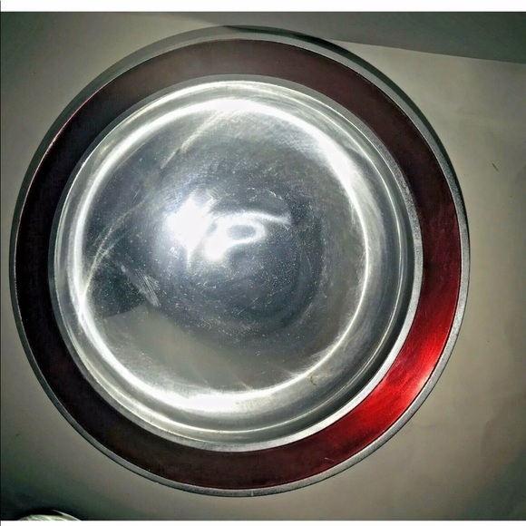 New Silver Color with Red Enamel Bowl Holidays - Picture 10 of 12